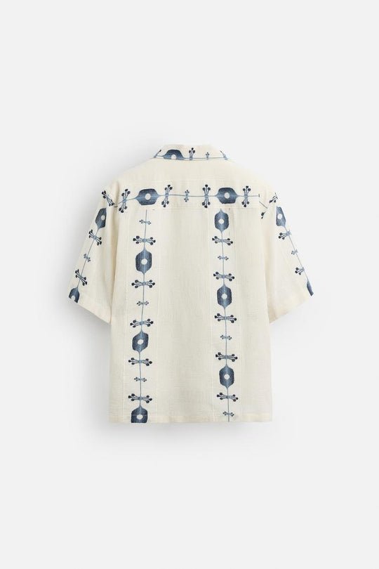 CHEMISE JACQUARD CONTRASTE
