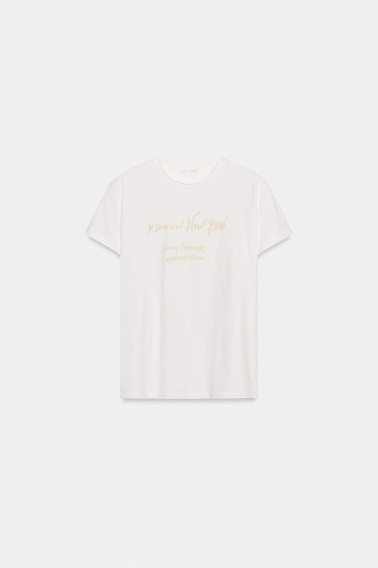 T-SHIRT INSCRIPTION MANCHES COURTES