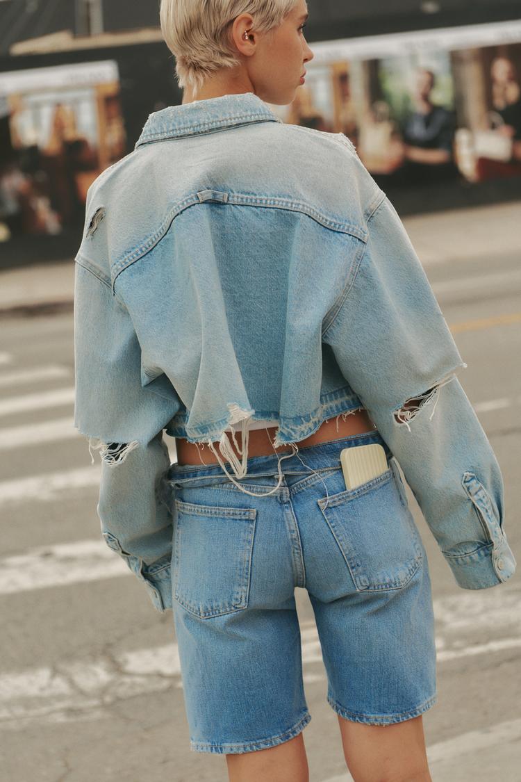BERMUDA EN DENIM TRF TAILLE MOYENNE