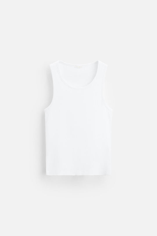 T-SHIRT DÉBARDEUR BASIQUE CÔTELÉ