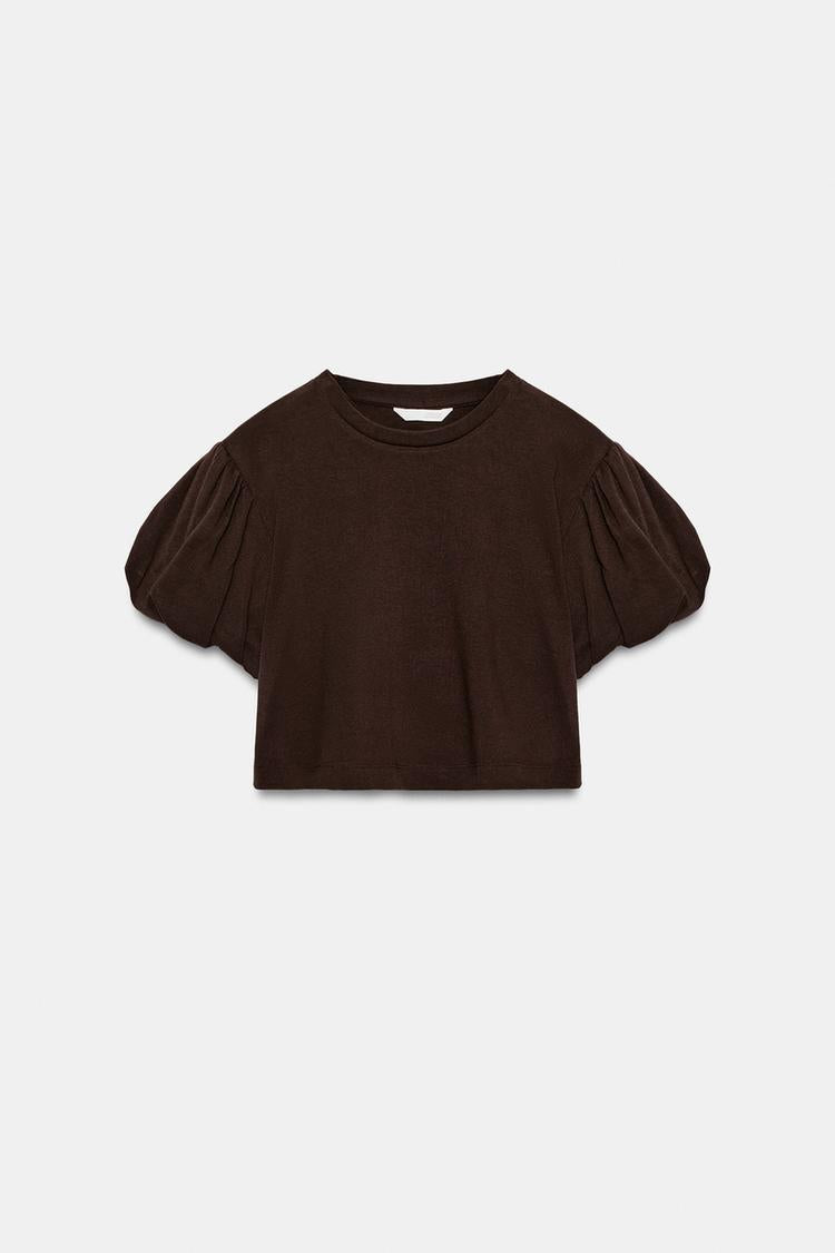 T-SHIRT COURT À MANCHES AMPLES