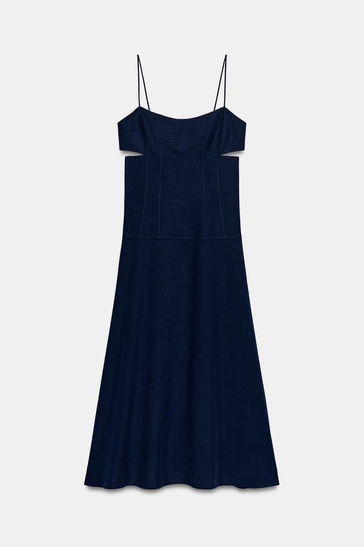 ROBE MI-LONGUE BRETELLES CUT OUT