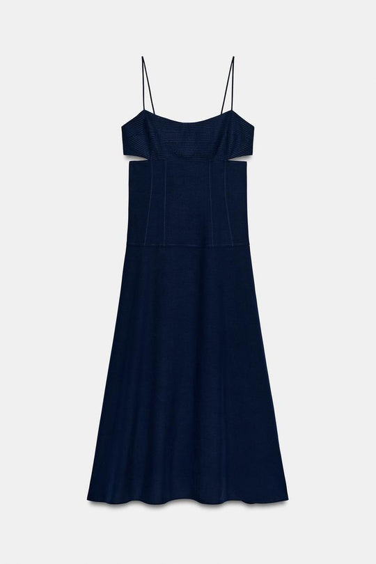 ROBE MI-LONGUE BRETELLES CUT OUT