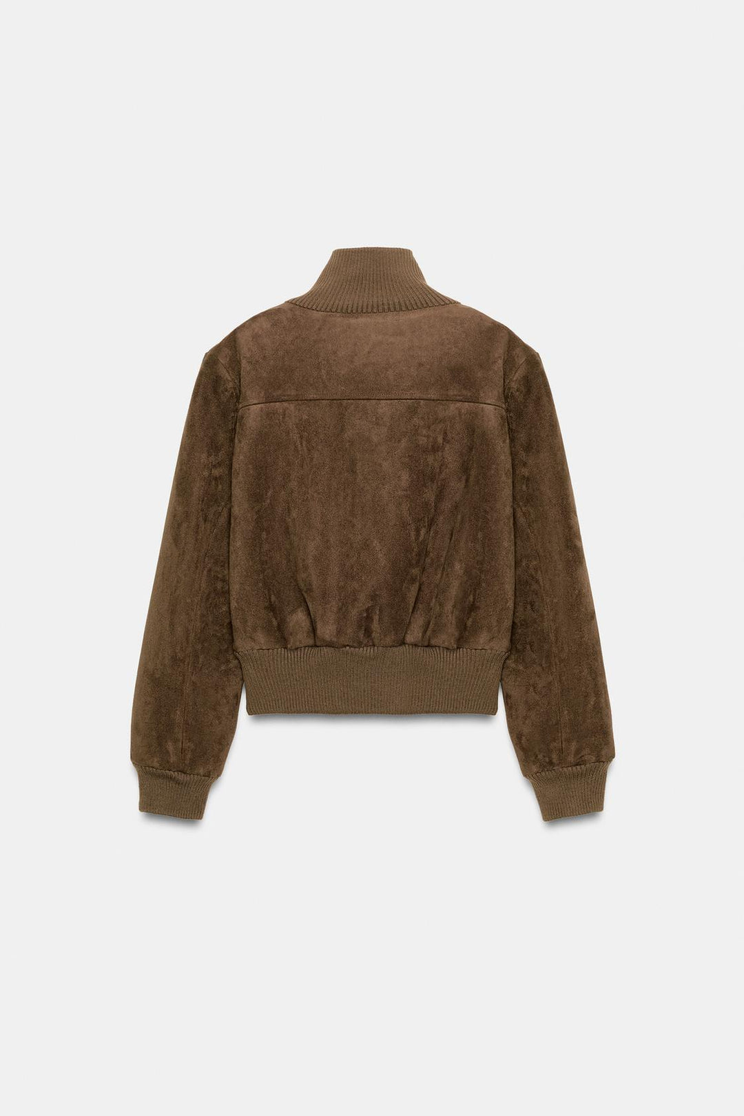 VESTE BOMBER COL MONTANT CÔTELÉ