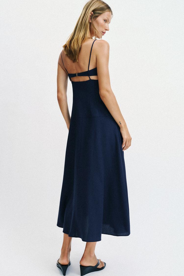 ROBE MI-LONGUE BRETELLES CUT OUT