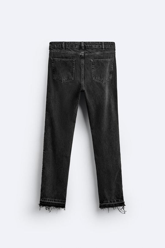 Jean flare fit zippé - Noir
