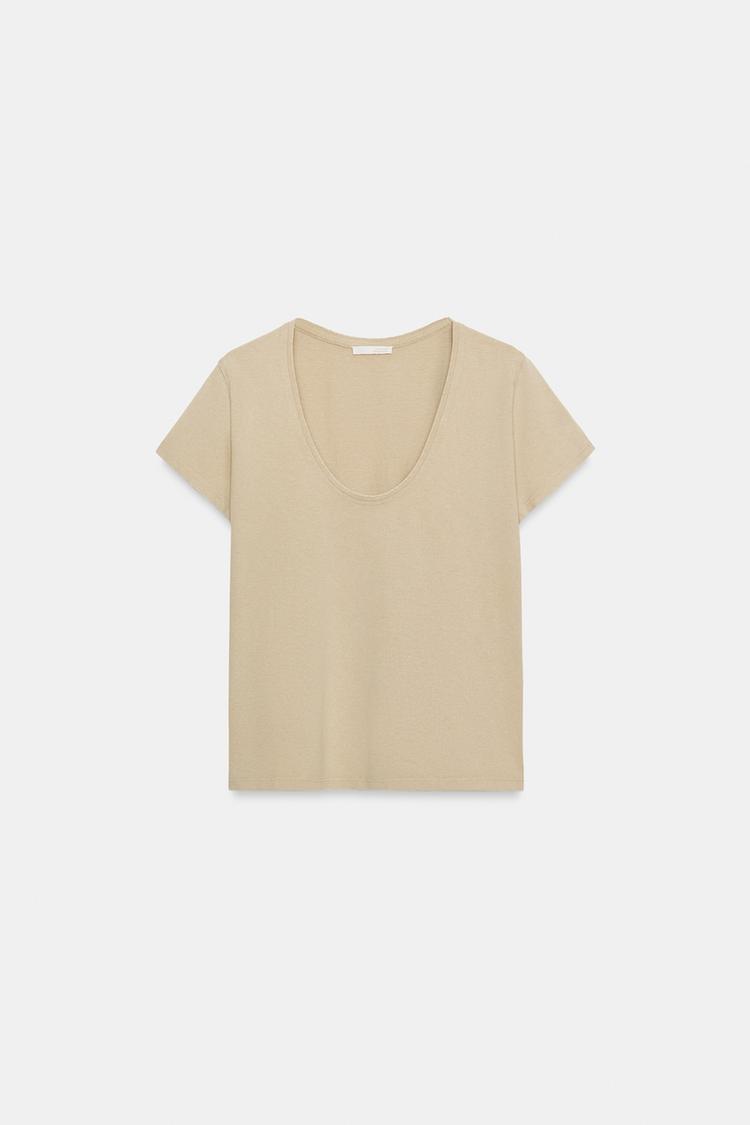 T-SHIRT EN COTON À MANCHES COURTES