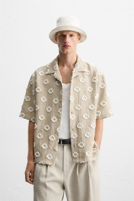 CHEMISE JACQUARD TEXTURÉ