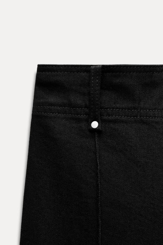 Jean coupe droite large et taille haute - Bordeaux