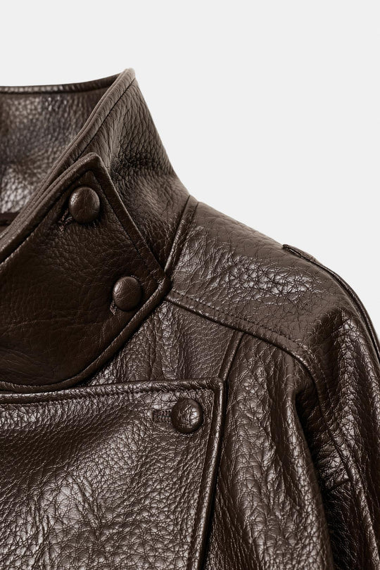 BLOUSON EN MATIÈRE SYNTHÉTIQUE
