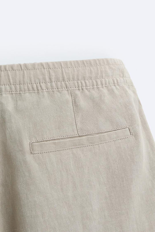 Short en Lin - Gris Taupe