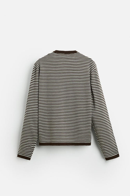 Pull en jacquard à rayures