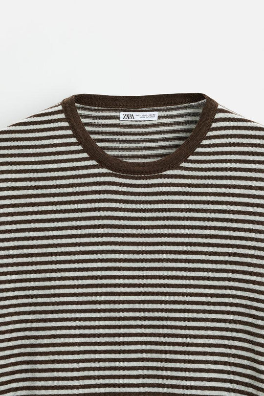Pull en jacquard à rayures