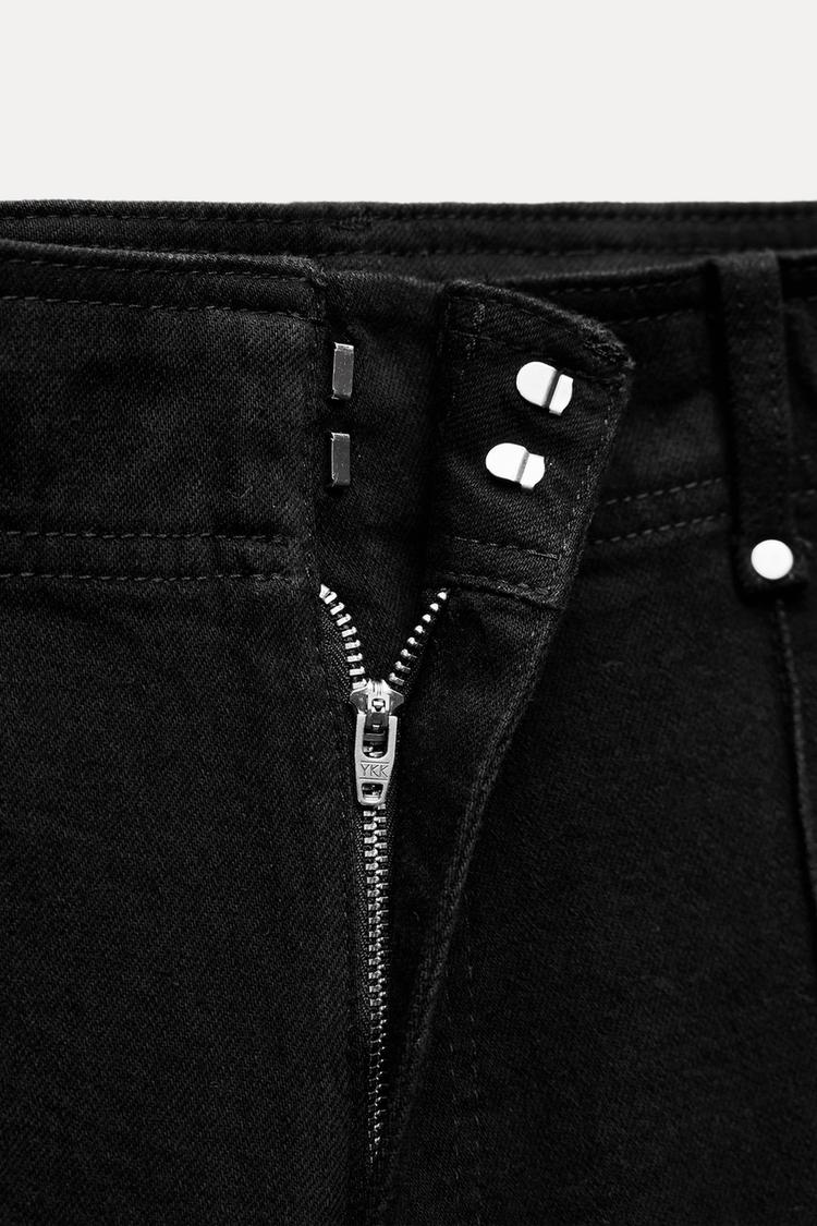 Jean coupe droite large et taille haute - Bordeaux