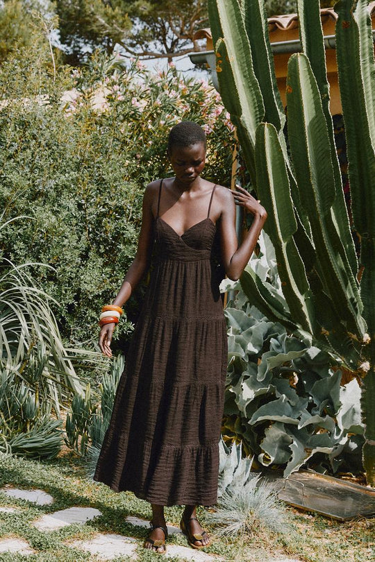 ROBE LONGUE À BRETELLES
