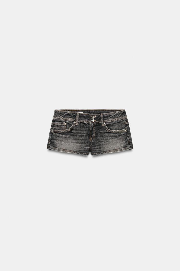 SHORT MINI EN DENIM TRF TAILLE BASSE