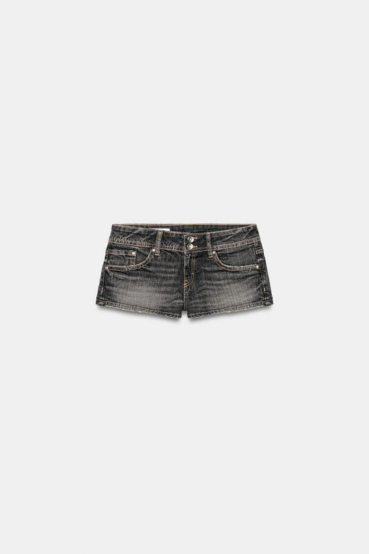 SHORT MINI EN DENIM TRF TAILLE BASSE