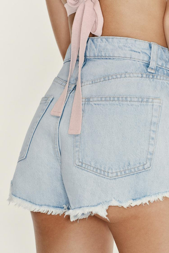 SHORT EN DENIM TRF TAILLE HAUTE DÉCHIRURES