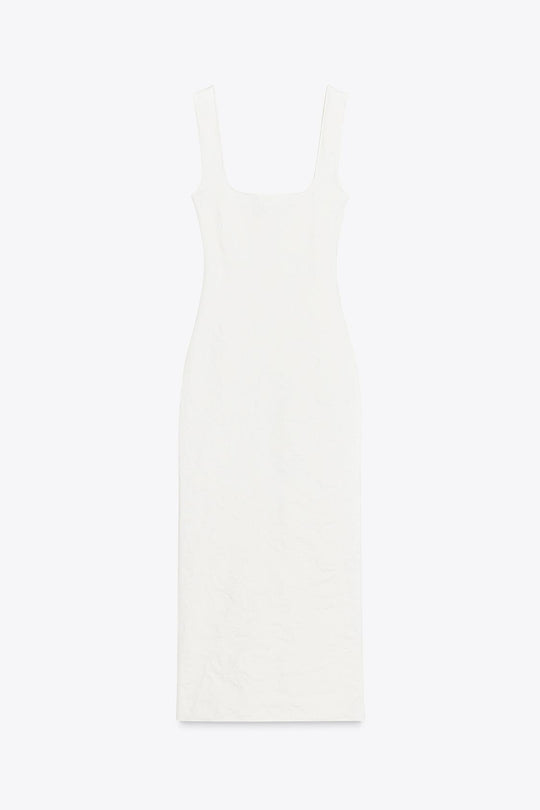 ROBE DECOLLETÉ CARRÉ STRETCH