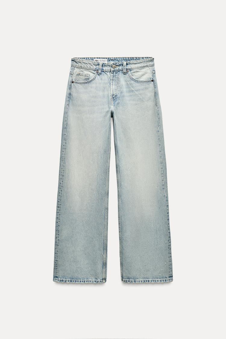Jean trf wide leg taille normale - Bleu nuit