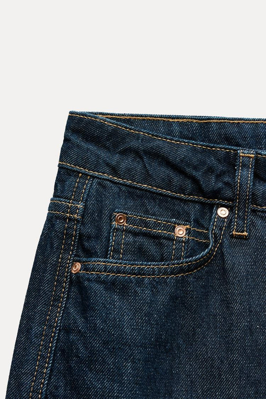 Jean z1975 à coupe large et taille haute - Bleu Moyen