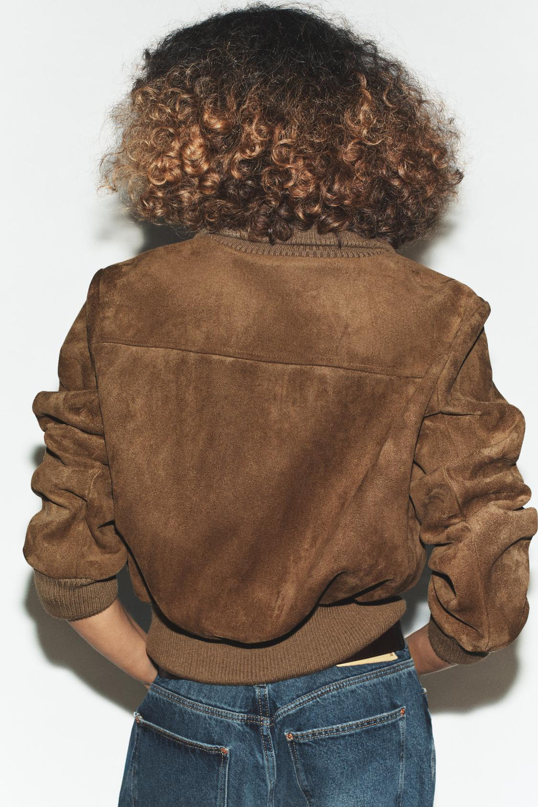 VESTE BOMBER COL MONTANT CÔTELÉ