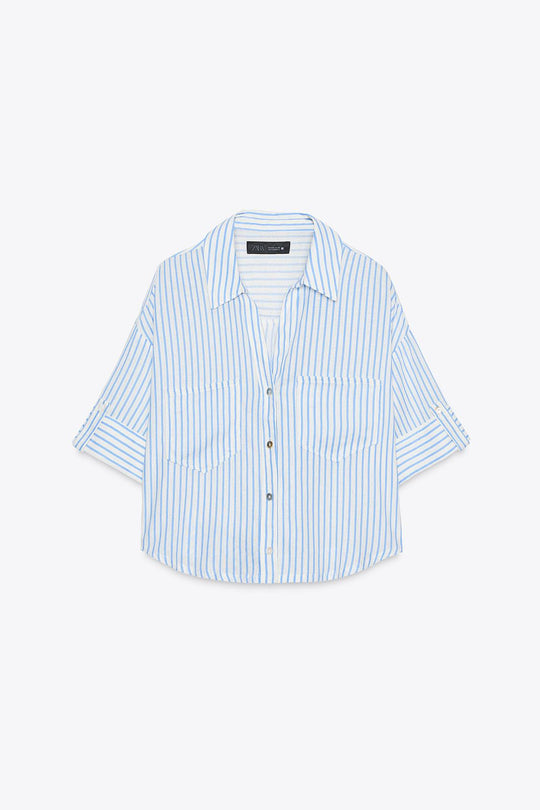 CHEMISE COURTE EN LIN