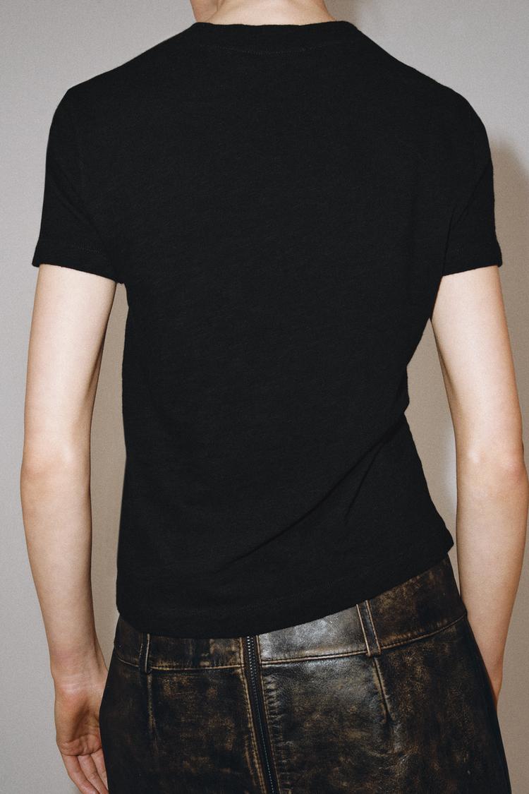 T-SHIRT EN COTON FLAMME