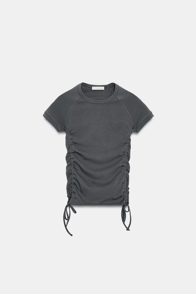 T-SHIRT FRONCÉ RÉGLABLE