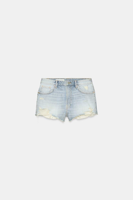 SHORT EN DENIM TRF TAILLE HAUTE DÉCHIRURES