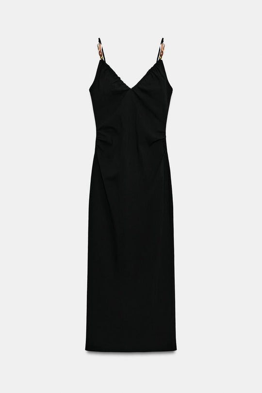 ROBE MI-LONGUE CINTREE FANTAISIE