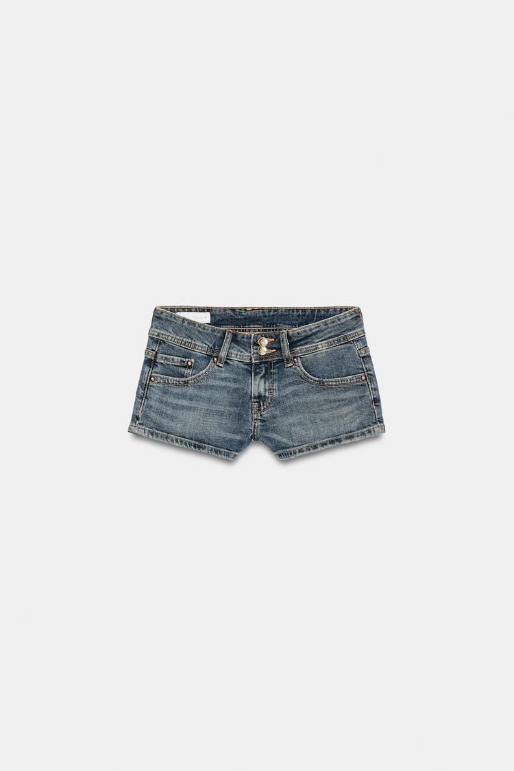 SHORT MINI EN DENIM TRF TAILLE BASSE