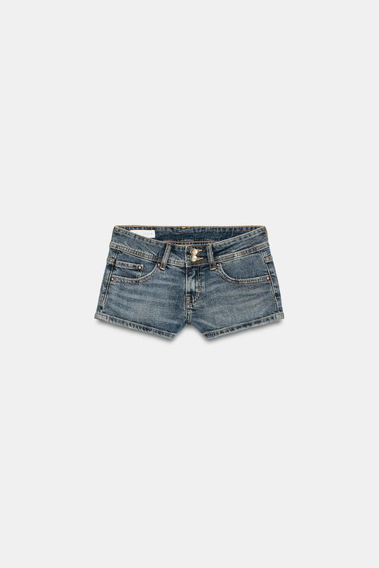 SHORT MINI EN DENIM TRF TAILLE BASSE