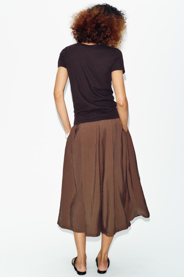 T-SHIRT MANCHES COURTES AVEC LIN