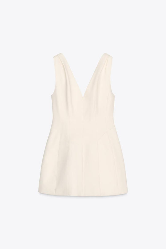 Robe courte à volume zw collection - Blanc