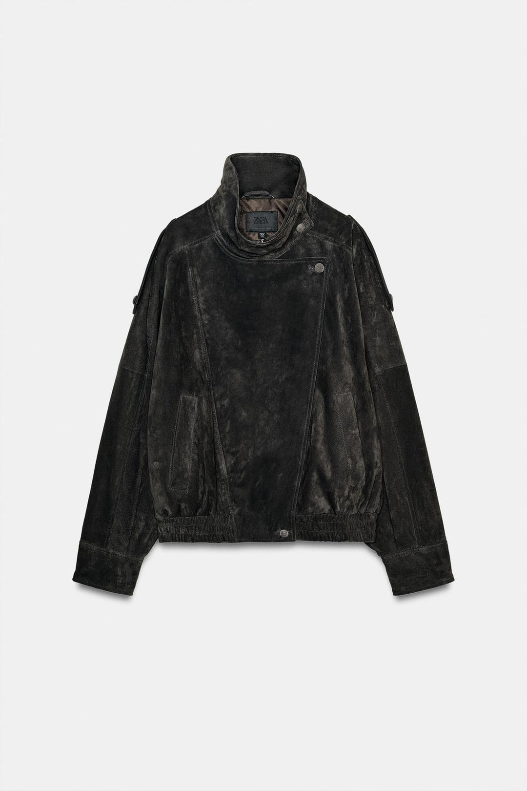 BLOUSON DE MOTARD 100% CUIT DAIM BOUTONS REVÊTUS