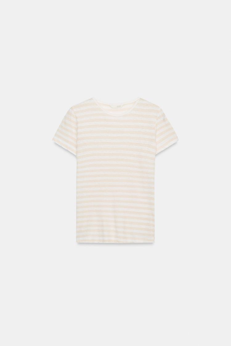 T-SHIRT MANCHES COURTES AVEC LIN
