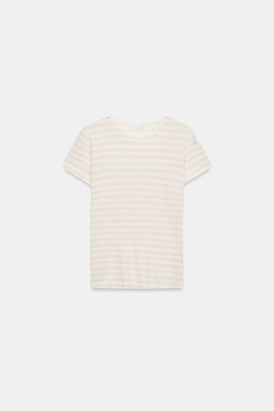 T-SHIRT MANCHES COURTES AVEC LIN