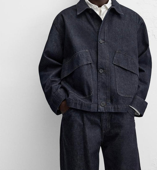 Veste en jean coupe carrée