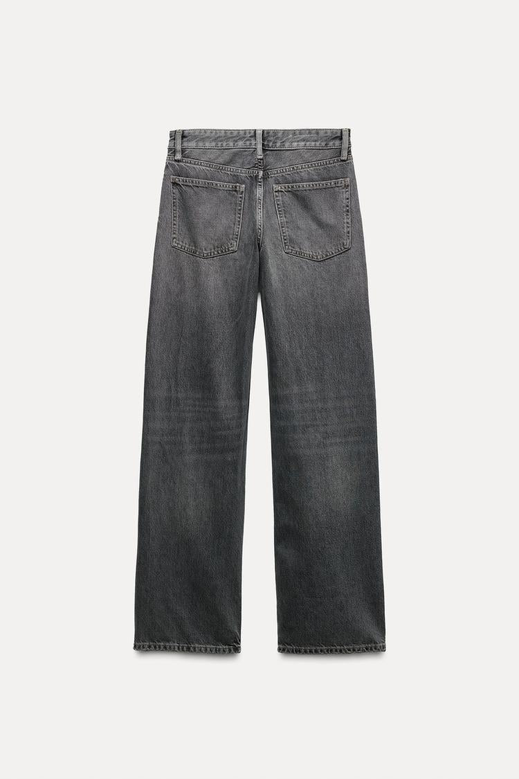 Jean trf wide leg taille normale - Bleu nuit
