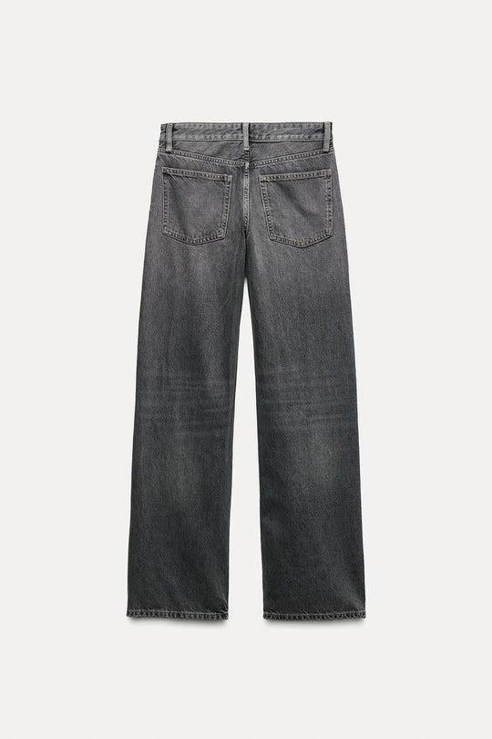 Jean trf wide leg taille normale - Bleu clair
