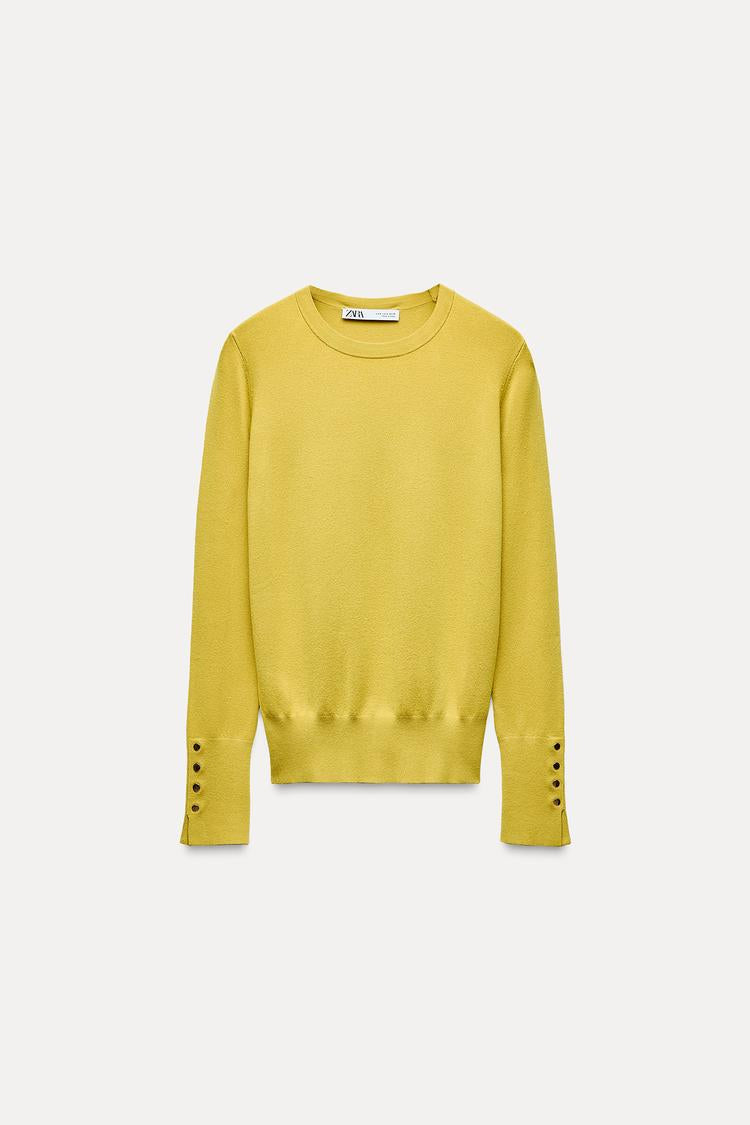 Pull basique en maille unie - Rose