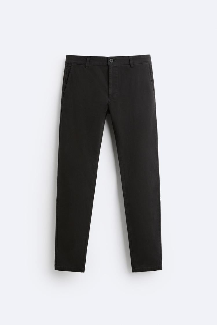 Pantalon chino coupe moulante - Vert moyen