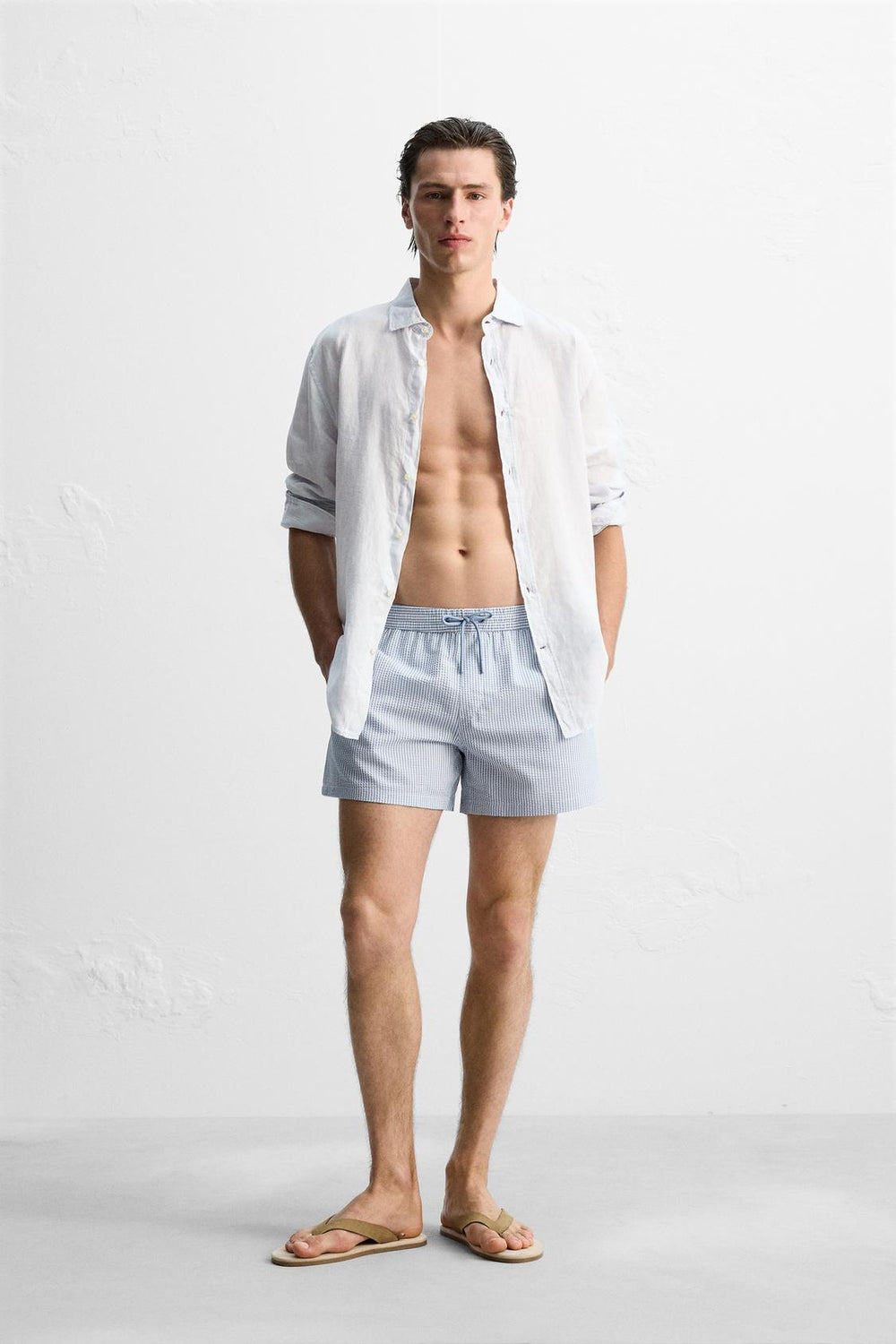 MAILLOT DE BAIN COURT SEERSUCKER