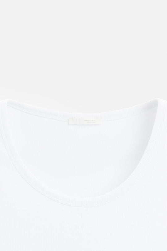 T-SHIRT DÉBARDEUR BASIQUE CÔTELÉ