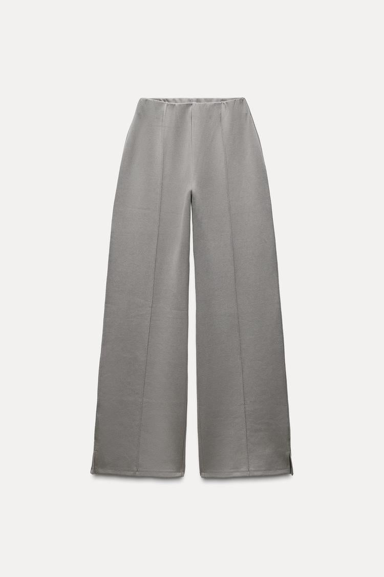 Pantalon interlock à ouverture - écru