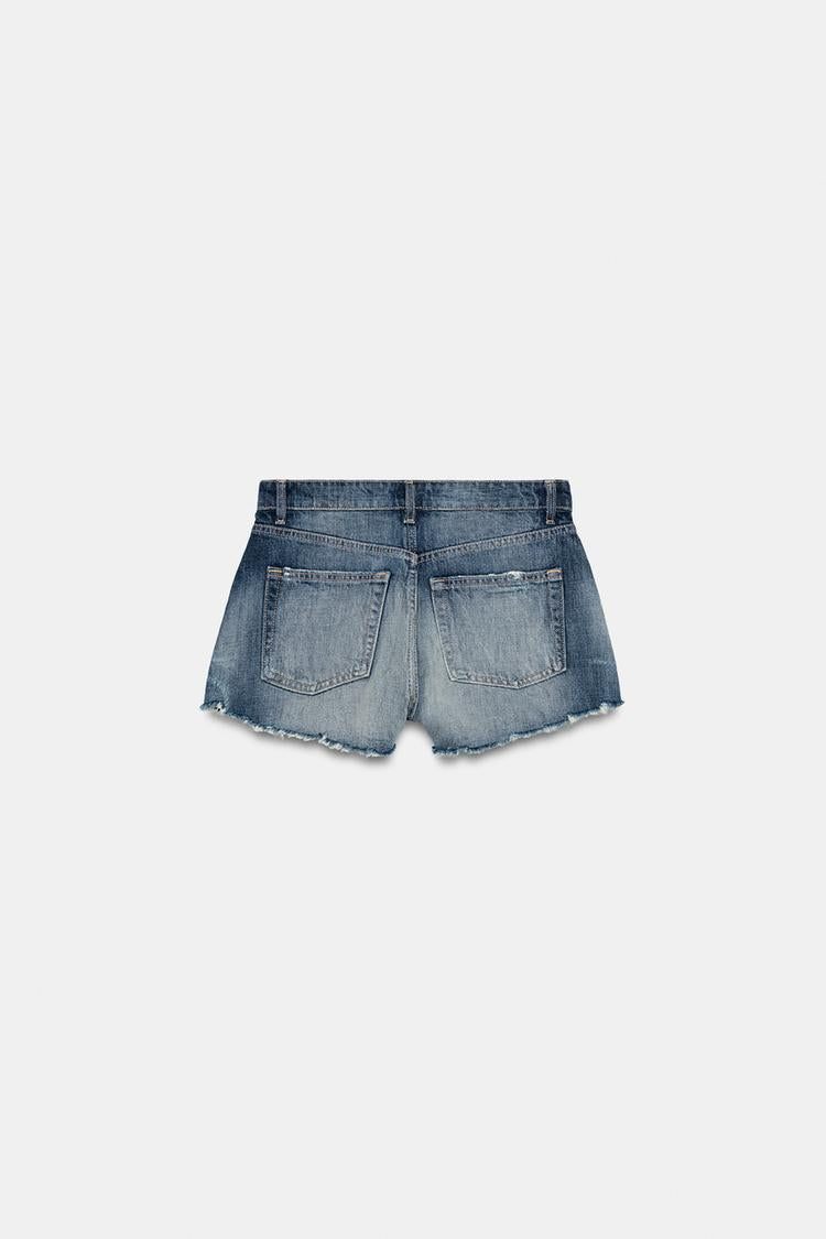 SHORT EN DENIM TRF TAILLE HAUTE DÉCHIRURES