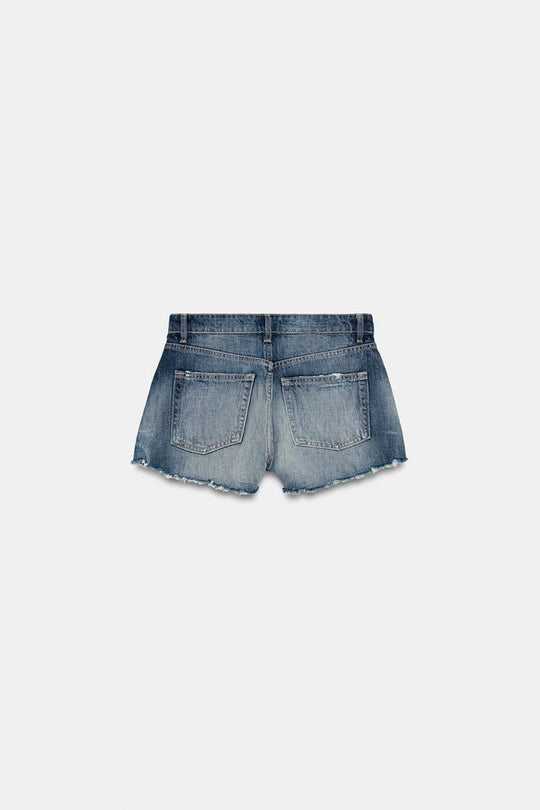 SHORT EN DENIM TRF TAILLE HAUTE DÉCHIRURES
