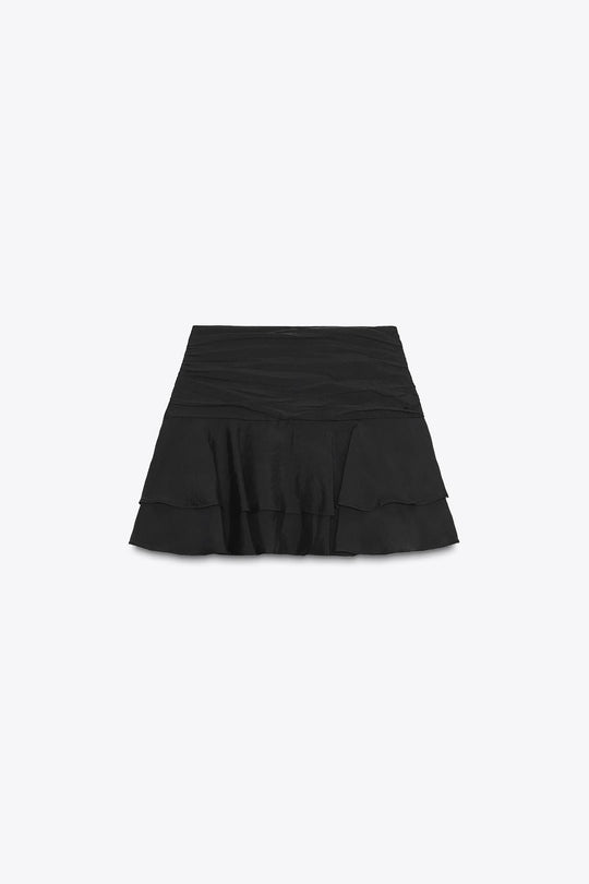 JUPE-CULOTTE À VOLANTS