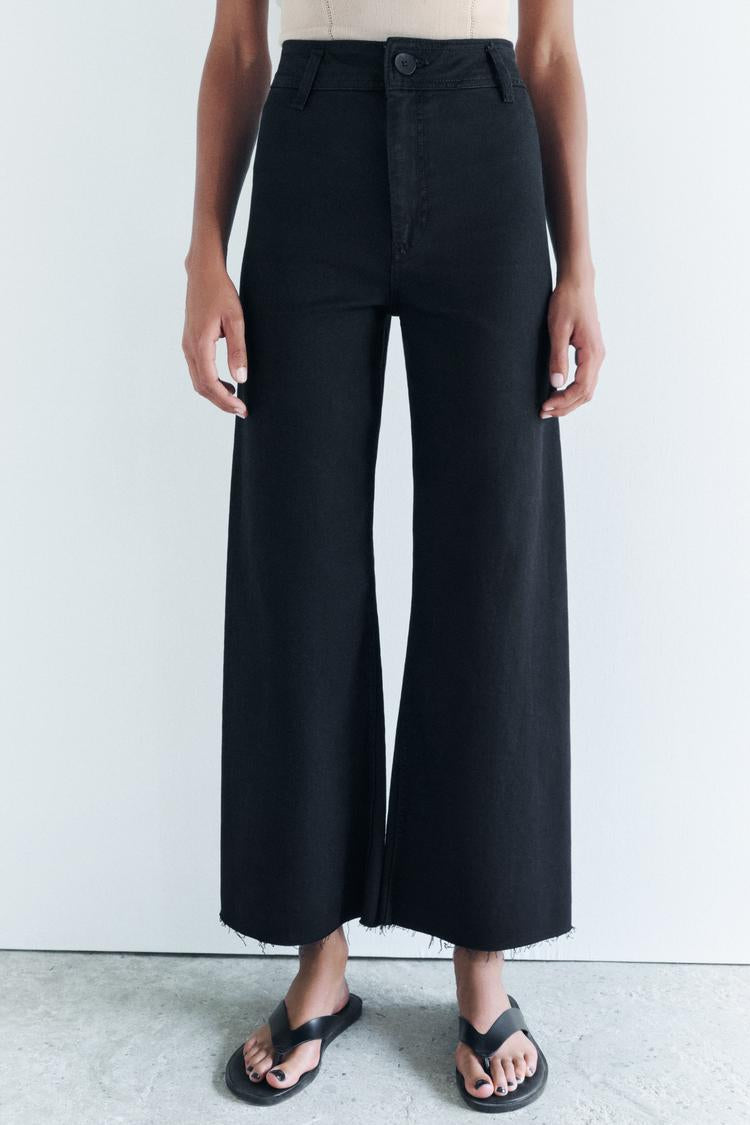 Jean collection zw marine droit a taille haute - Bleu